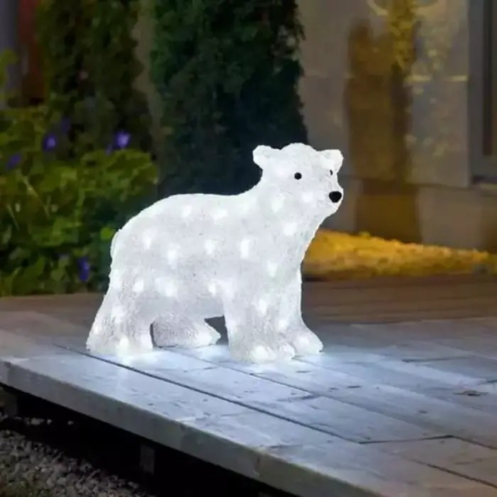 Polar bear outdoor christmas decoration