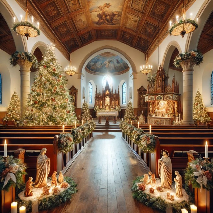 Decoration for christmas in church