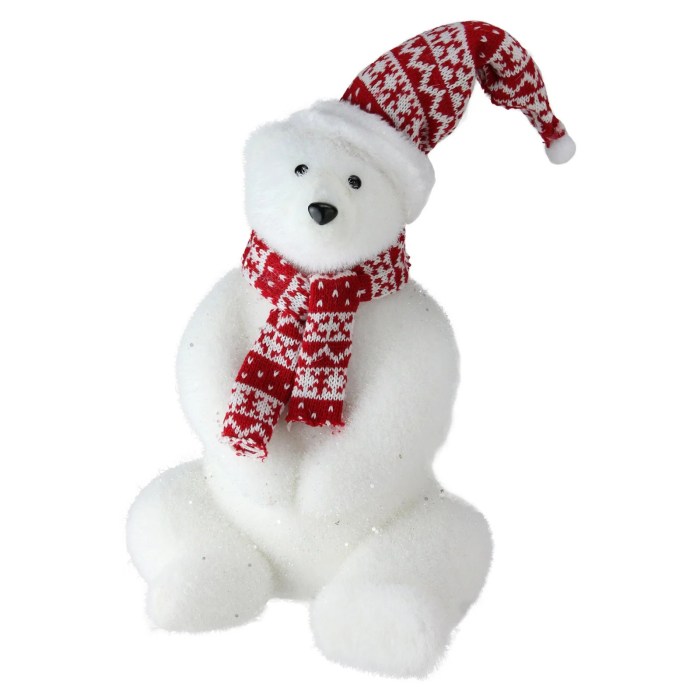 Polar bear outdoor christmas decoration